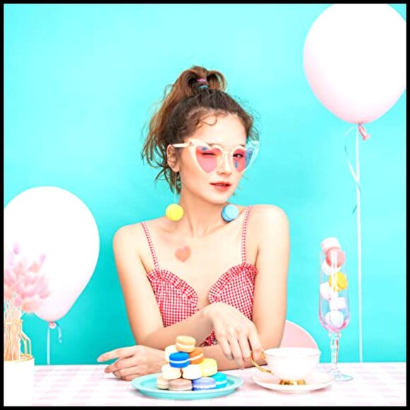 10 Pack Retro Sunglasses Set, Plastic Frame, Resin Lens, Party Accessory